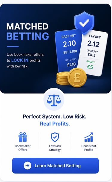 Learn Matched Betting promo 