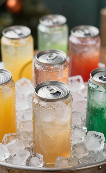 A lively outdoor party with guests enjoying beers poured from our mobile tap trailer under string lights.