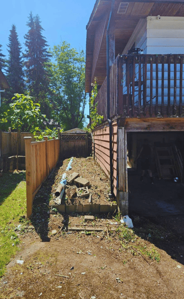 After we removed blackberry bushes