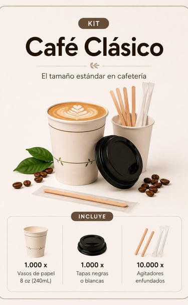 vasos de papel 8 oz