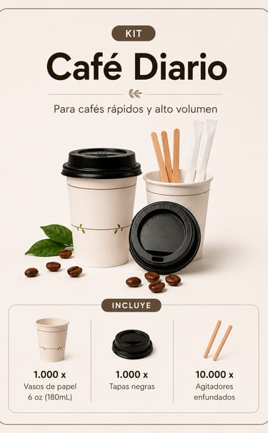 vasos de papel 6 oz