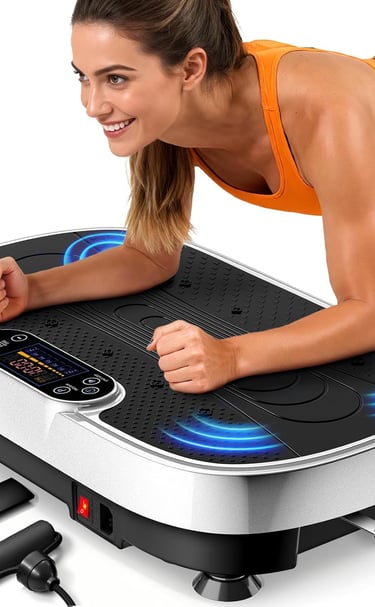 Vibration Plate Exercise Machine for Weight Loss and Lymphatic Drainage - 330lb Vibrating Platform f