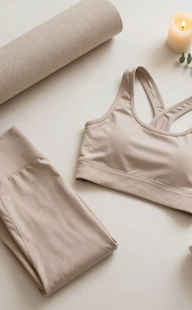 A serene yoga pose at sunrise on a peaceful beach