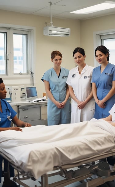 A group of professionals in a training session.