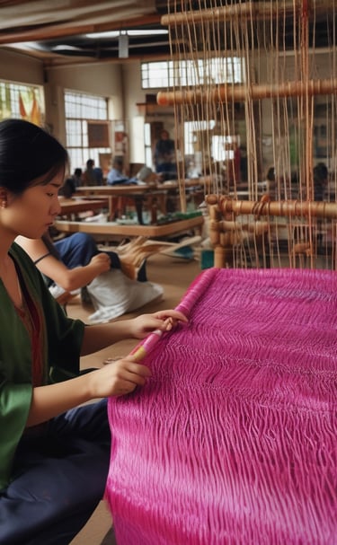 Holland and Sherry fabric samples arranged to highlight natural fibers and craftsmanship