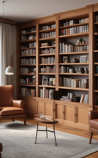 A peaceful reading nook with layered textures and gentle natural light.