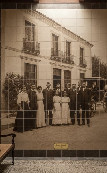 La foto de tus antepasados en un mural de porcelana