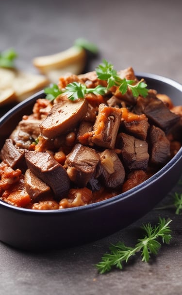 Cozy dining area with dark Turkish-inspired decor and warm lighting inviting guests to relax.