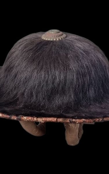 Jingasa,bajogasa with kumage. Made in the Edo period 1603/1868