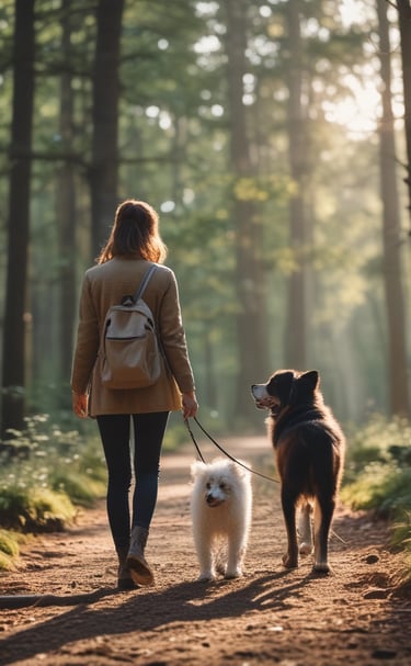 A peaceful nature trail winding through lush greenery, inviting reflection.