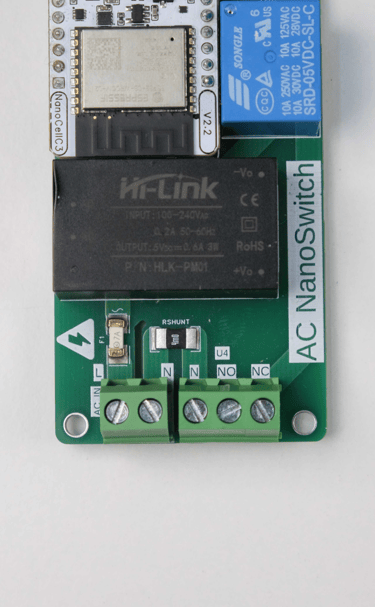 A smart PCB module for controlling AC Loads via WiFi