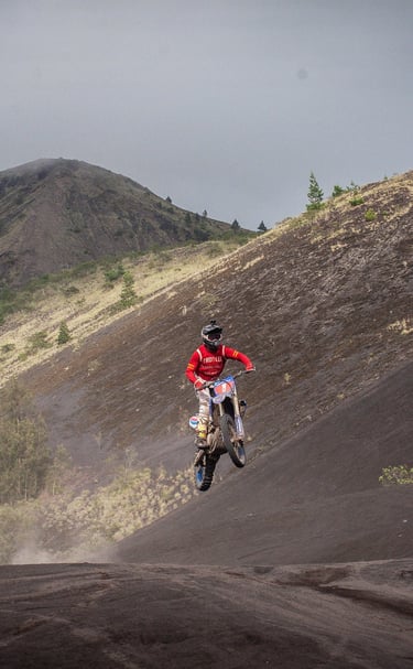 Bali volcano dirt bike tour