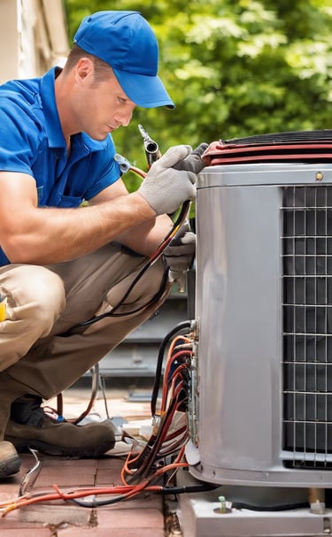 white window-type air conditioner on wall