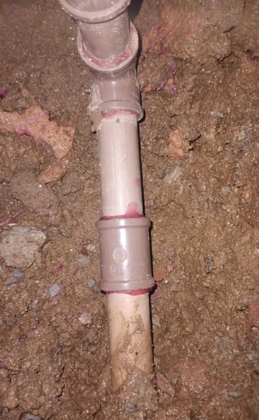 a pipe pipe with a pipe sticking out of it