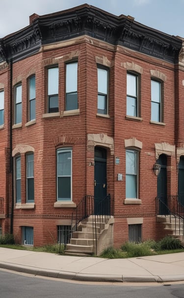 white and brown painted house
