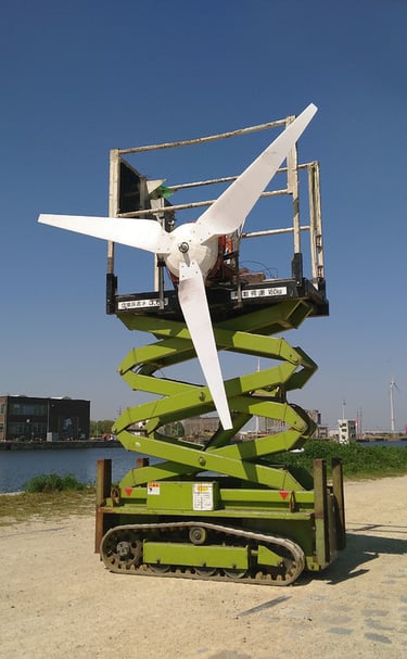 Prototype d’éolienne imprimé en 3D en PLA – test de fonctionnement réalisé par 3DPM France