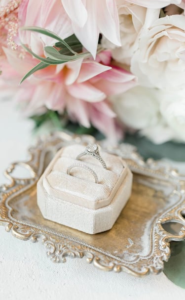 "Experienced wedding event planner coordinating a beautifully customized celebration with elegant dé