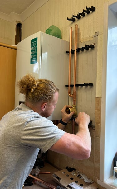 Installation of copper pipes