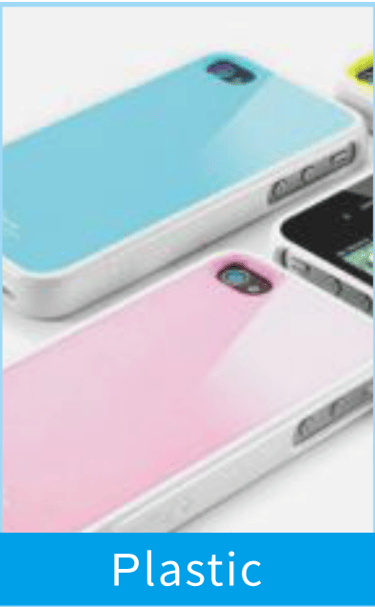 a group of three different colored plastic cases