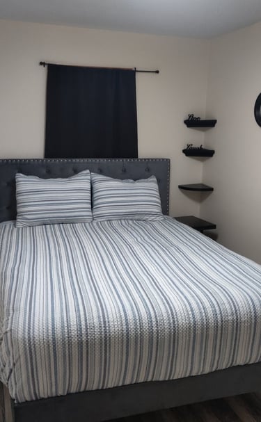 master bedroom bunk beds lakeside lake views southern michigan vrbo airbnb dock short term rental