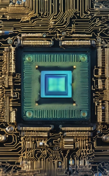 purple blue and green abstract painting