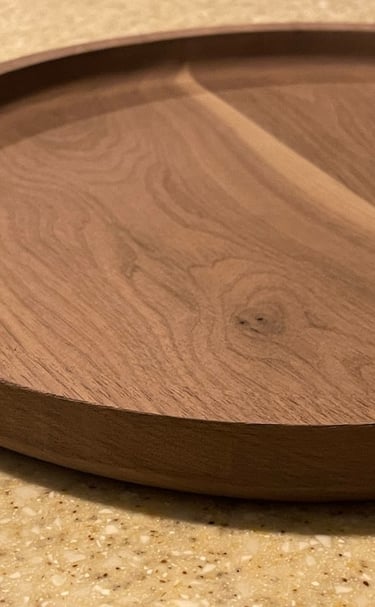 Saucer made from black walnut