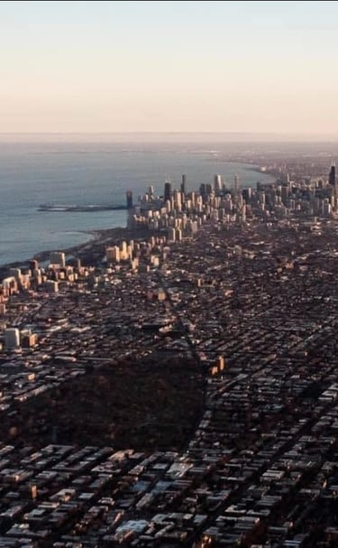 Chicago aerial skyline