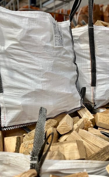 Bulk bags of premium quality kiln dried hardwood logs