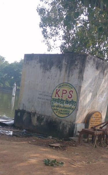 water tank near pond