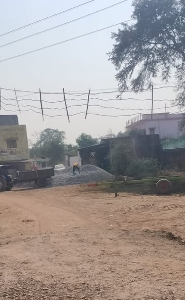 tractor and electric cable