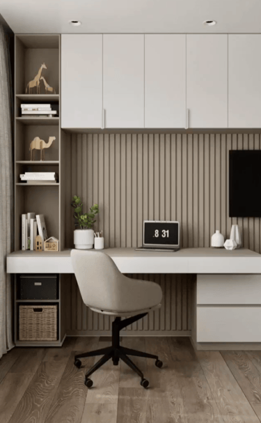 panneau cannelé linea 3d beige bureau