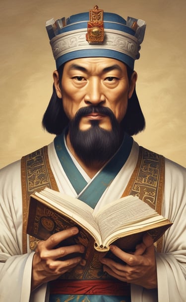 A warrior strategizing with a map in hand.