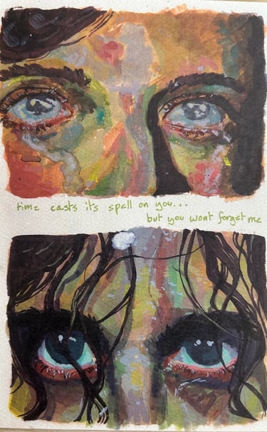 Original Takara Welter Mixed Media Art on Paper, titled 'Soulmate'' 