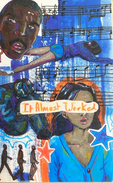 Original Takara Welter Mixed Media Painting on Paper titled 'It Almost Worked'