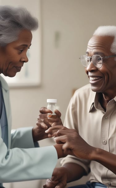 A person's hand is applying cream to their foot on a white bed. The scene captures a moment of personal care and relaxation.