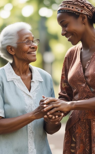 A person is receiving a facial treatment, including the application of a cream or mask. The individual's eyes are closed and a hair cover is worn. A second person is gently applying the treatment with their hands, using a soft cloth to aid the process.