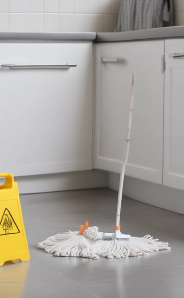 Freshly cleaned office space with neat desks and polished floors.