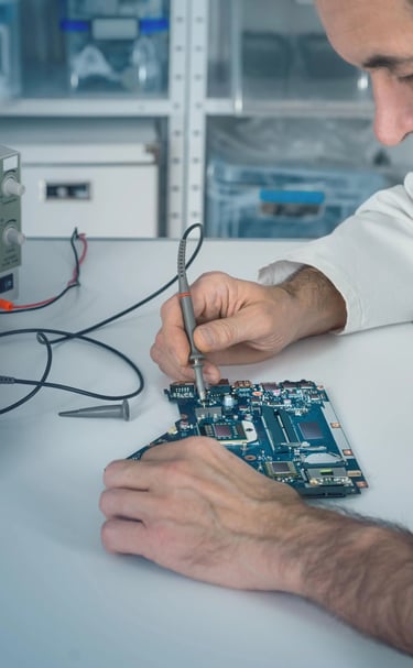 technician fault finding PCB