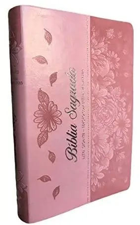 Bíblia feminina ARC capa rosa salmão