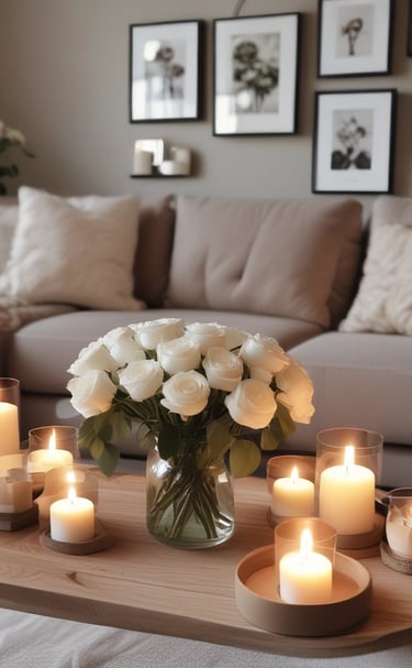 A serene morning scene with sunlight filtering through trees onto a journal and cup of tea.