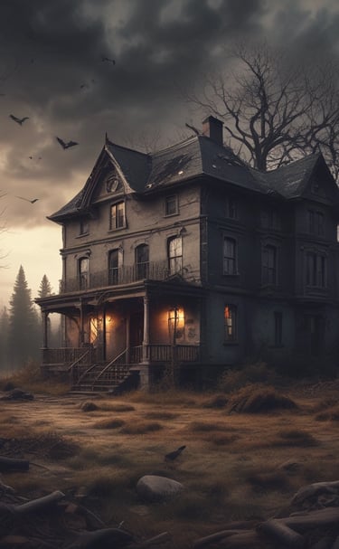 A suspenseful close-up of a character's frightened face in dim light.