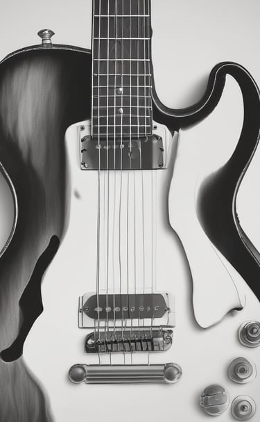 A musician composing at a piano with headphones on in a cozy room.