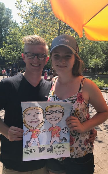 Live caricature drawing