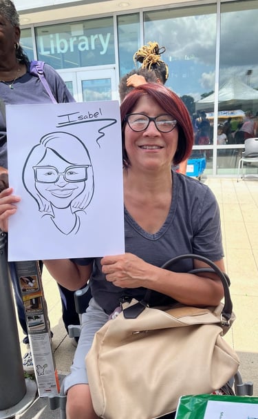Live caricature drawing