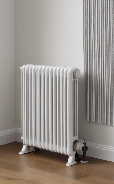 Team member inspecting plumbing pipes in a residential bathroom