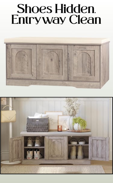 Entryway Bench with Shoe Storage