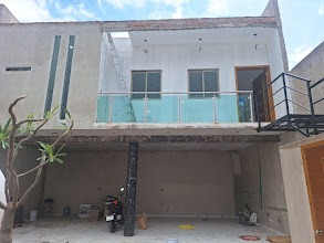 Pasamanos de cristal templado para escalera residencial