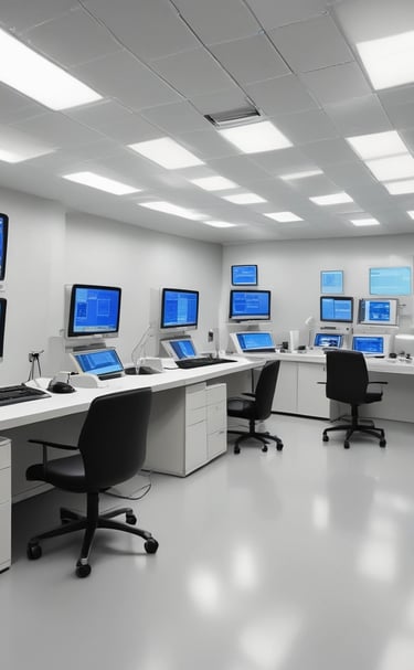 Set of assorted cleaning brushes and sponges with vibrant colors on a white surface