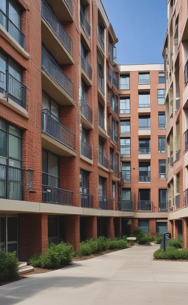 Boxes of disposable plates and cups with orange and black packaging displayed on a shelf