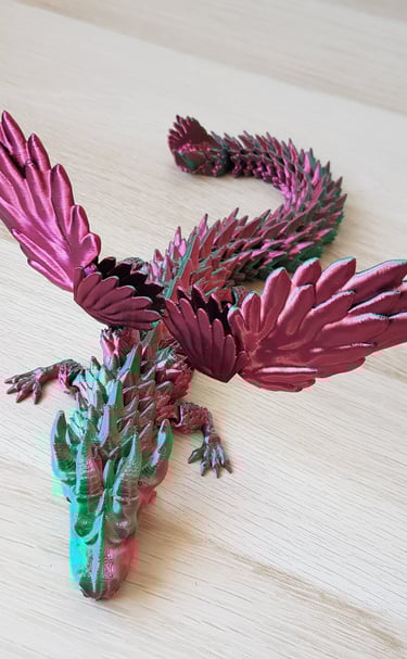 Dragão articulado impresso em 3D